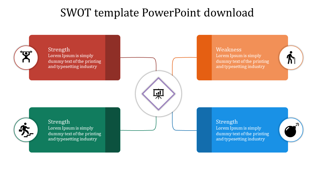 SWOT Template PowerPoint Creative Download Presentation
